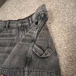 American Eagle Black Utility Denim Mom Shorts Photo 2