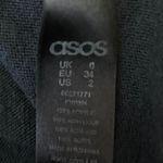 ASOS Navy Multicolor Striped Crew Neck Long Sleeve Knit Pullover Sweater Top 2 Photo 4