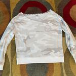 PINK - Victoria's Secret Victoria’s Secret PINK Camo Print Logo Lightweight Sweatshirt Top Size Medium Photo 0