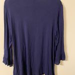 Gloria Vanderbilt New NWT  Purple V-Neck Tassel Blouse Oversized Size‎ Medium Photo 2