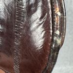 Vintage Eel Skin Shoulder Bag Deep Burgundy Flap Top Multiple Compartments Photo 3