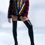 Azalea Wang Black Late Nights Over the Knee Boots Size 11 Photo 0