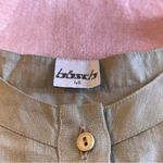 Bosch vintage linen/cotton blend green short sleeve button up shirt size 46 (L) Photo 3