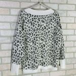 Vince Camuto  Animal Print V Neck Long Sleeve Sweater Size S Photo 6