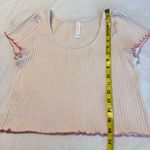 Colsie Ribbed Crop Top Lettuce Trim Scoop Neck Size XL Pale Pink Photo 6
