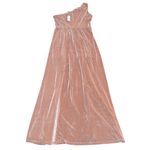 Baltic Born NWT  Tatiana Velvet One Shoulder Maxi Dress Champagne Size Large Photo 3