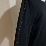 Soft Surroundings  sweater with pearl detailing on sleeves womens size PM Photo 2