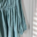 Kalita Green Aphrodite Cloud Tunic Mini Dress Cotton Silk Blend V Neckline XS Photo 4