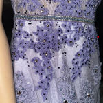 Jovani Lavender women’s Formal Evening Gown Size 8 Beaded Lace Tulle Dress Photo 7