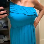 ANA One Shoulder Aqua Sundress Photo 1