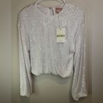 Show Me Your Mumu NWT SHOW ME YOUR MUMU Good Times Top in White Sequins Size S Photo 2