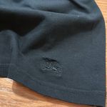 Burberry  Brit Nova Check ruched Collar Polo Shirt Black Size M button cotton Photo 7