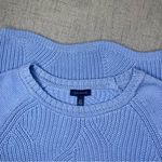 Talbots  Pointelle Raglan Crew Neck Knit Sweater Blue XS Photo 7