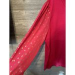 INDIGO ROSE Women's Pink Long Sheer Glitter Sleeve Blouse Top Size 3X Photo 2