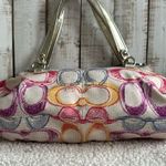 Coach  Poppy Dream Multi Signature Optic Soulder Glam Tote Bag With Embro… Photo 6