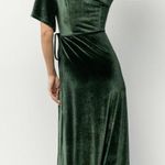Baltic Born  Meghan Deep Green Velvet Wrap Maxi Dress Photo 1