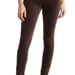 AG Adriano Goldschmied Brown Velvet Leggings Skinny Fit Jeans Size 27R AG Fall Winter Euro Winter Cozy Photo 0