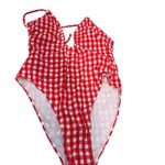 Wild Fable Women's Red Check Pattern Keyhole One Piece Swimsuit - Medium - NWT Photo 5