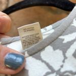 Loft ANN TAYLOR Size MEDIUM Gray Ivory Floral Sleeveless High Neck Sundress Photo 9