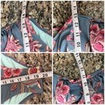 Cupshe Twist Cut Out Floral Tummy Control One Piece Swimsuit Eucalyptus S Beach Photo 3