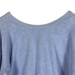 Aerie Towel Terry Cinch Sweatershirt Women S Blue Ruched Cropped Pullover Lounge Photo 3