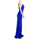 Jovani  Asymmetric Strapless Neck Gown 26166, Royal Blue, 4 (US) Photo 9