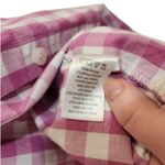 Woman Within  Casual Button Up Shirt Short Sleeve Pink Checkered Size XL 18/20 Photo 7