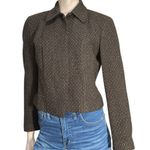 Zanella Vintage Women’s Size 8 Brown Wool Tweed Button Up Blazer Suit Jacket Photo 2