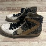 ShuShop Pia Glitter High Top Sneakers Women's Size 10 Shoes Silver Gold Metallic Photo 2