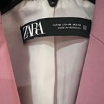 ZARA Classic One-Button Pink Suit Business Career Work Stretch Blazer Size 6 Photo 5