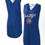 New Chicago Cubs Tank Dress Womens L Blue G Photo 0