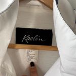 Kaelin Women's white 2 piece white with blue stripe sweatsuit size large Photo 1