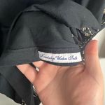 Robert Graham  Embroidered 3/4 sleeve embroidered top black modal silk large Photo 1