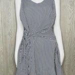 The Impeccable Pig  striped belted ruffle sleeveless dress size medium Photo 0