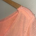 Free People  Layered Coral Summer Shirt Asymmetrical Hem L Photo 6