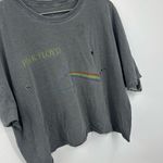 Pink Floyd  Gray Distressed Worn Crop Top Size Medium Photo 4