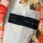 ZARA  basic Pique Floral long sleeve button front Blazer jacket size small Photo 3