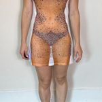 Super Funky Bikini Graphic Print T Shirt Dress by Faux Real Size M Tan Size M Photo 6