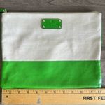 Kate Spade  New York Cream and Green Canvas Cosmetic Clutch SKU#24793 Photo 3