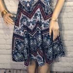 Papaya  Paisley Fit and Flare Belted Dress M Photo 3