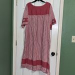 Vintage Mumu striped dress with embroidered flip flops beach balls swimsuits Size 2X Photo 4