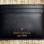 Kate Spade Black Card Case with Gold Logo Photo 0