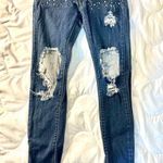 Machine Jeans Size 3 Inseam 30 Inches Glass Mirrors Blue Photo 0