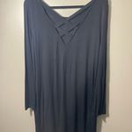 Simply Southern Black Long Sleeve Dress strappy back medium pockets Photo 1