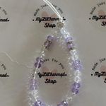 Handmade Cell Phone Charm Strap Lilac Glass Beads New Photo 0