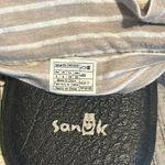 Sanuk Women's 8 Yoga Sandals Tan & White Striped Photo 4