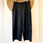 Madewell  The Harlow Wide Leg in 100% Linen Pant Black Size 8 Petite Photo 3