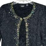 Vintage Christina Rotelli 2‎ Piece Metallic Black Sweater Set Photo 2