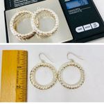 Sterling Silver Diamond cut  hoop earrings, 9.6g Photo 6