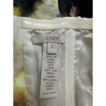 J.Crew Vintage Linen Silk Bustier Dress Watercolor Strapless Y2K Spring Summer Photo 2